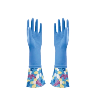 Latex gloves with sleeves