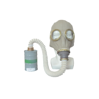 Self-priming filter gas mask